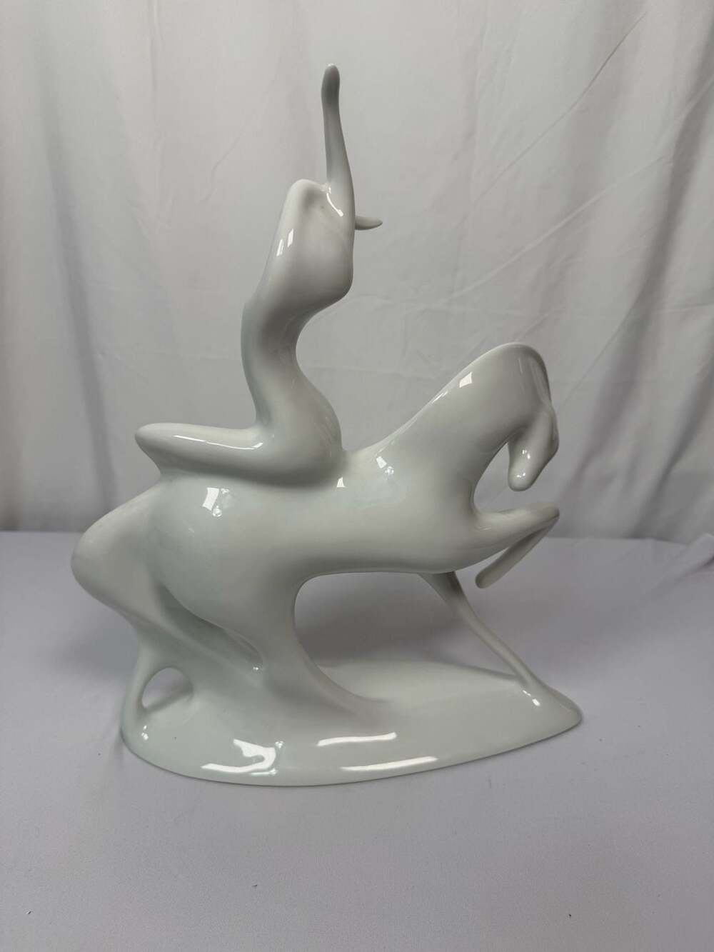 Royal Dux Bohemia Czech Porcelain Figurine, Lady Godiva Riding Horse, Designed b - Picture 2 of 5